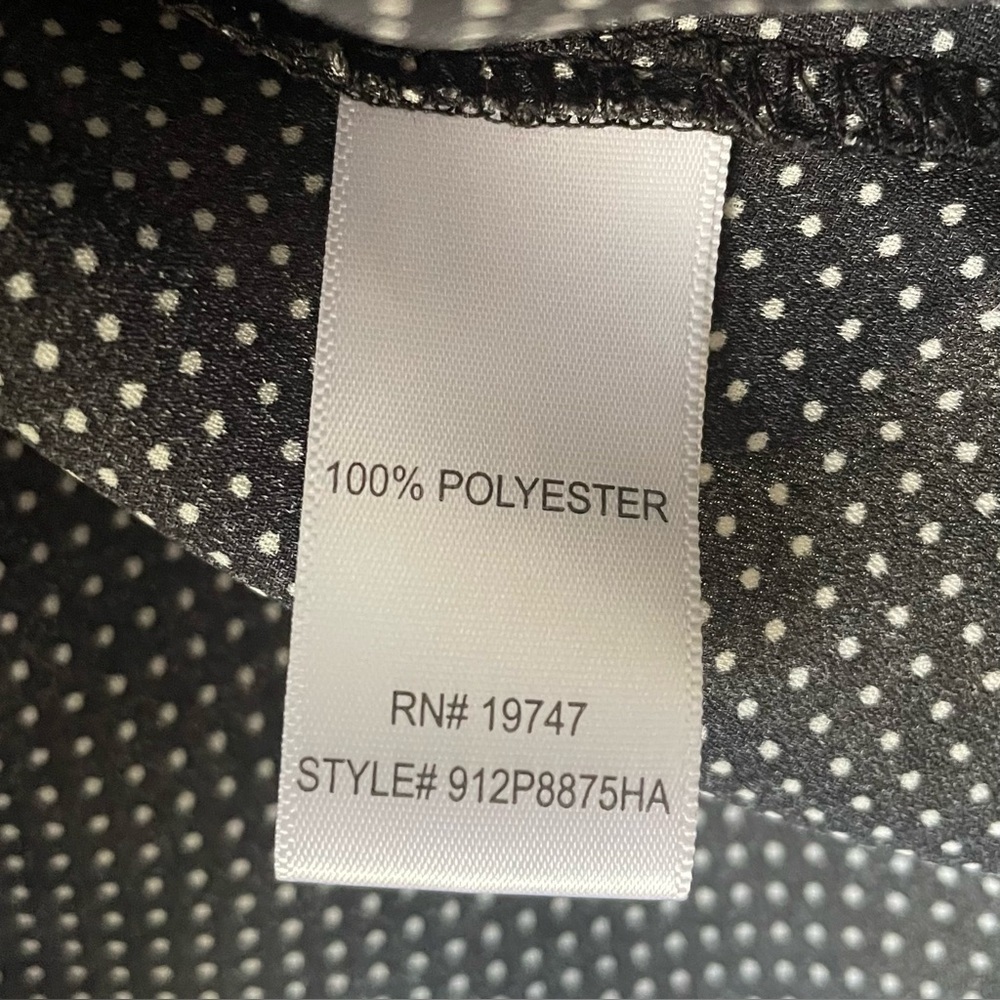 Counterparts Polka Dot Blouse Women’s S Black White Ruffle Corporate Office Chic - Picture 10 of 12